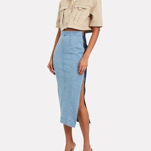 Mara Hoffman Uma Denim Zip Skirt